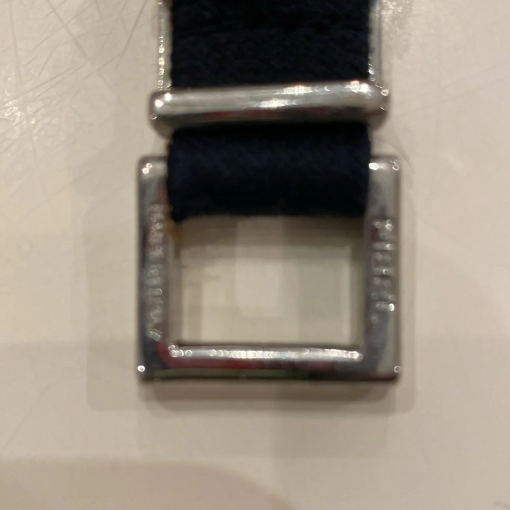 Fibel Italian‎ Belt.  Silver and Black.